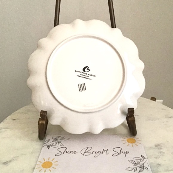 Anthropologie Catherine Martin 24K Gold Decaled Glazed Plate New In Box - Picture 7 of 8